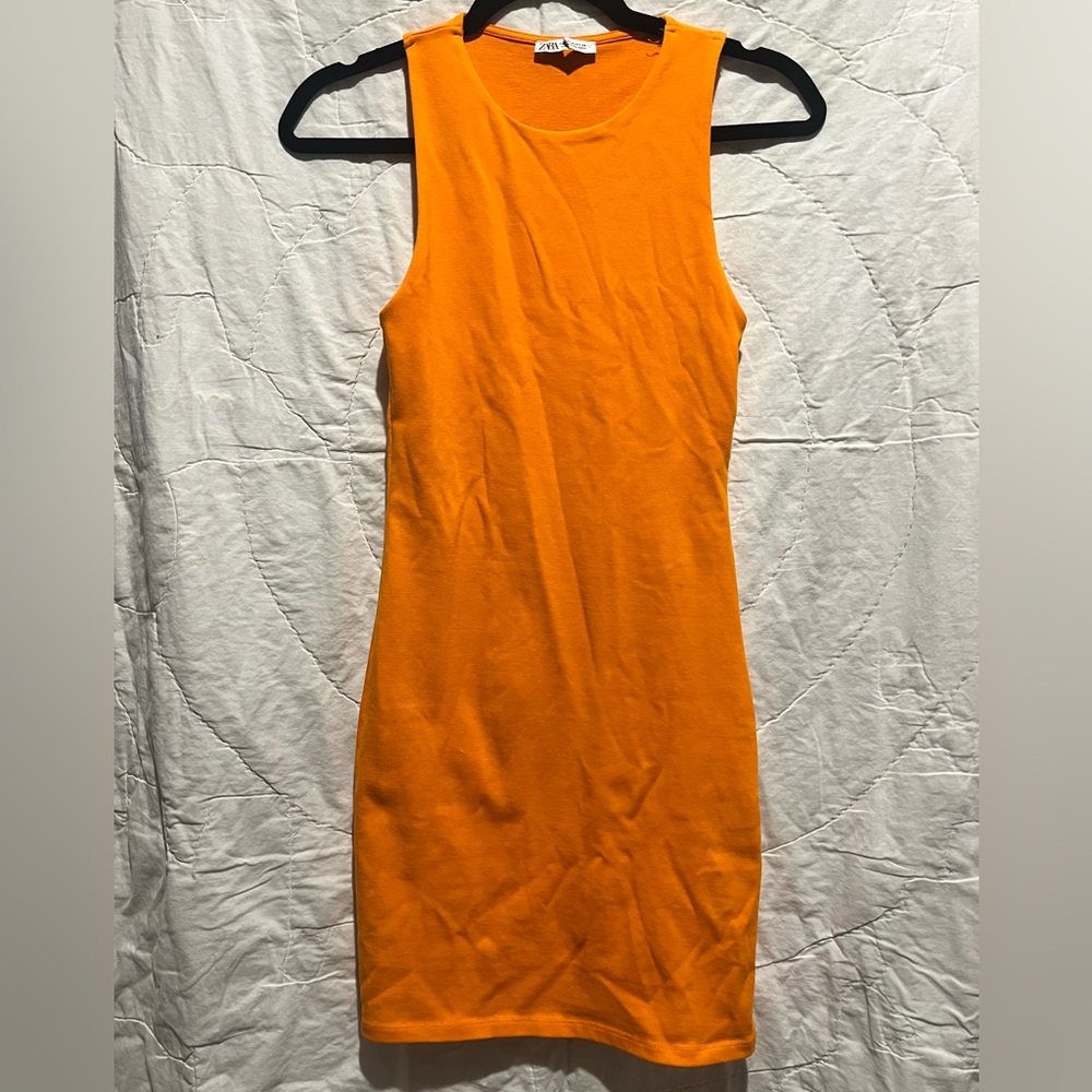 Zara’s Mini Sleeveless Orange Dress Sz:Medium - Picture 2 of 10